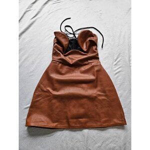 Dress, Formidable, S, Brown Leather